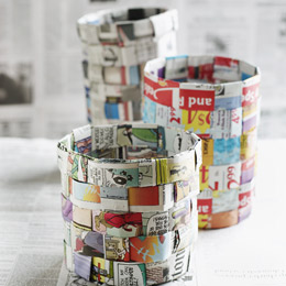 Easy-Weave Newsprint Basket